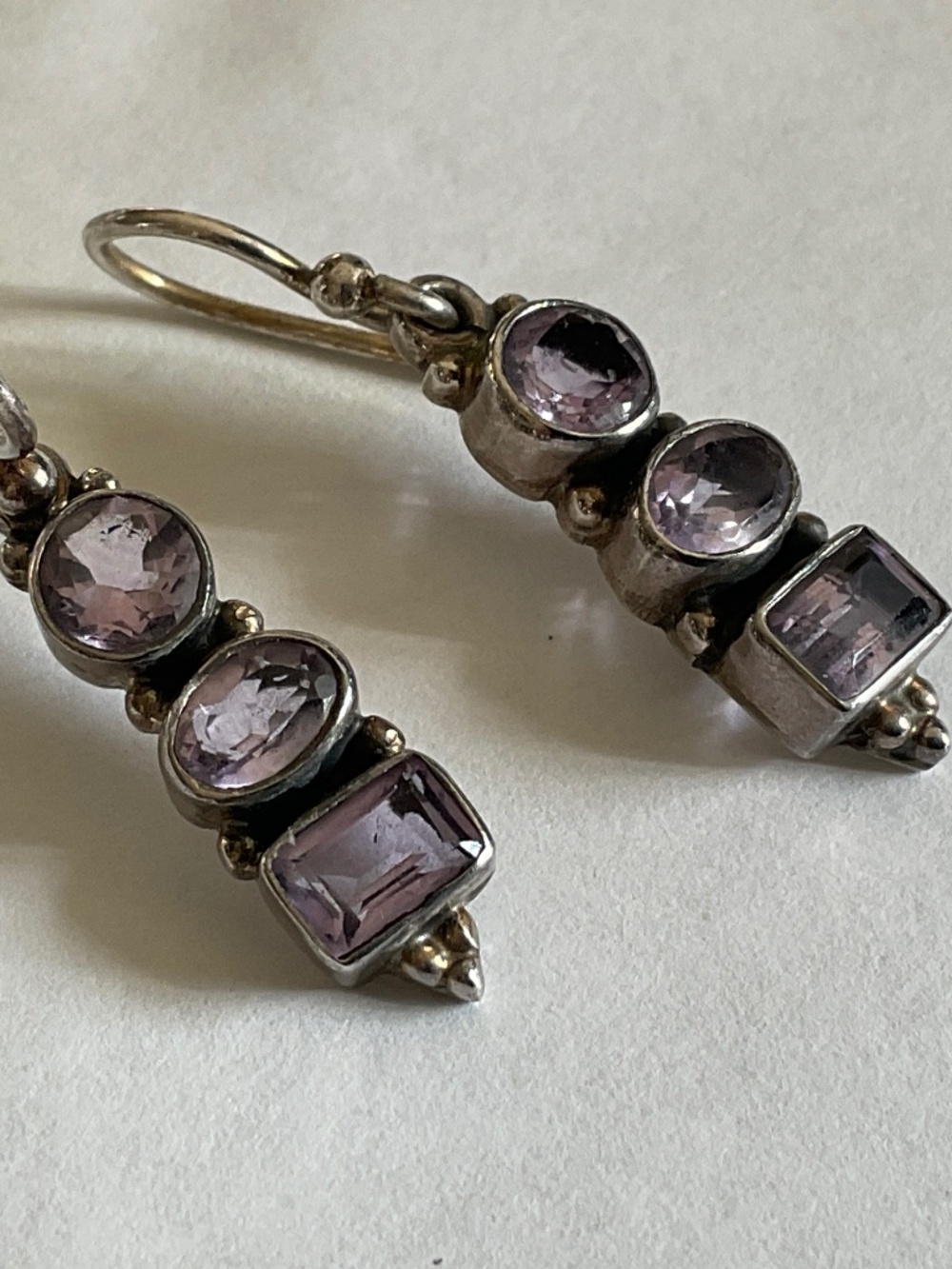 Sterling Silver with purple topaz